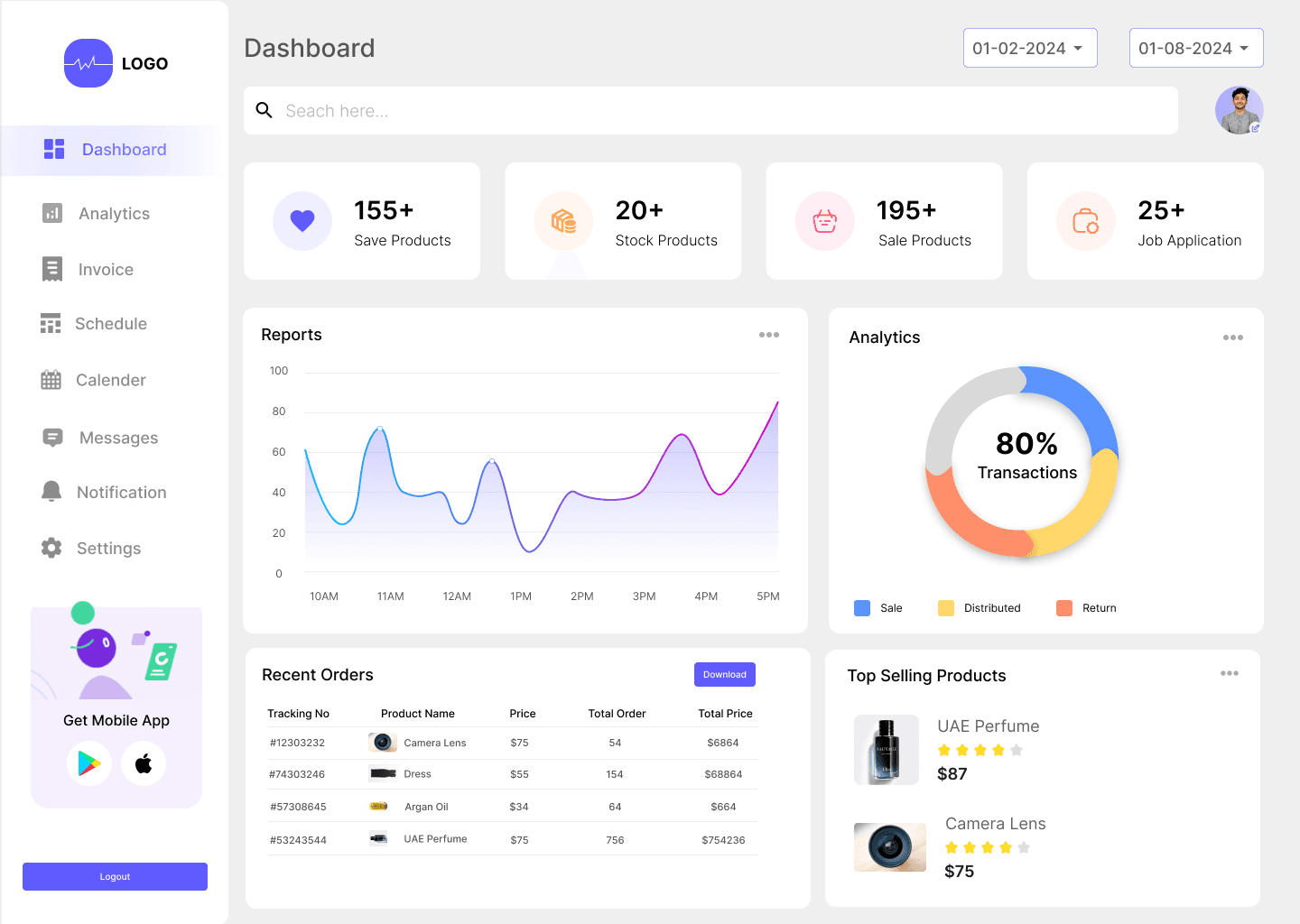 Portfolio landing page UI/UX design