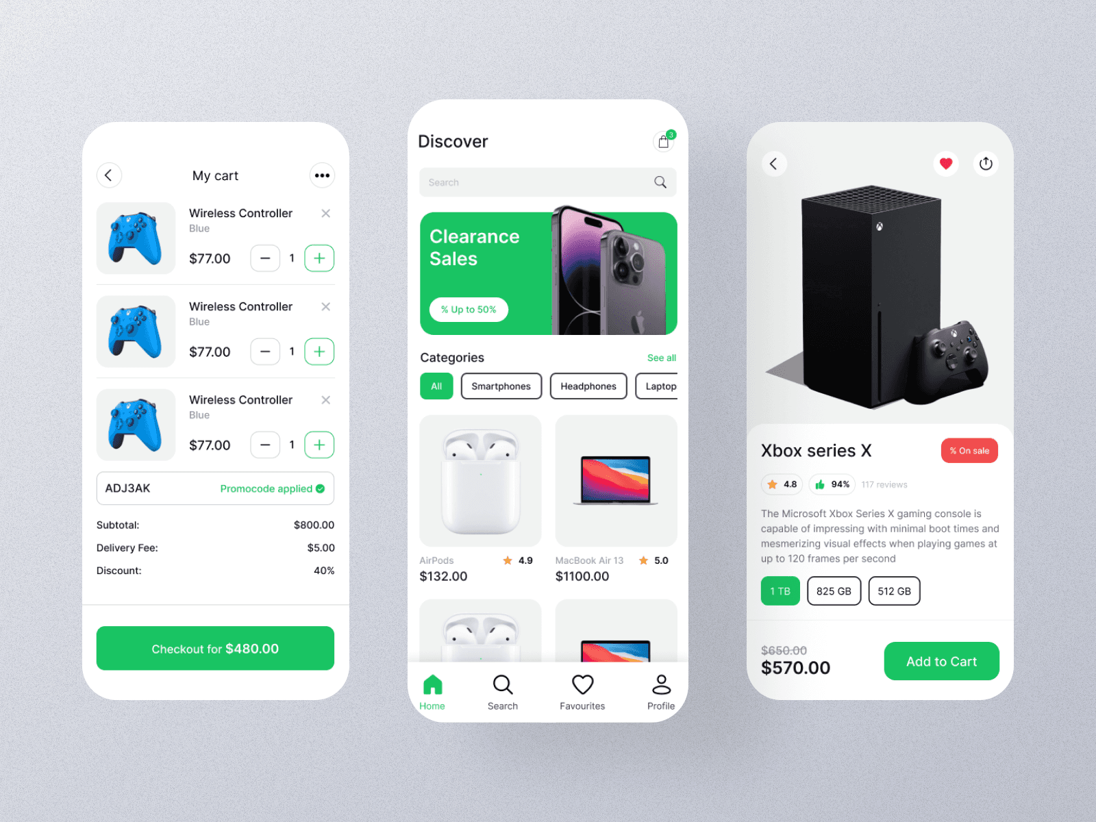 Dark mode mobile app UI design
